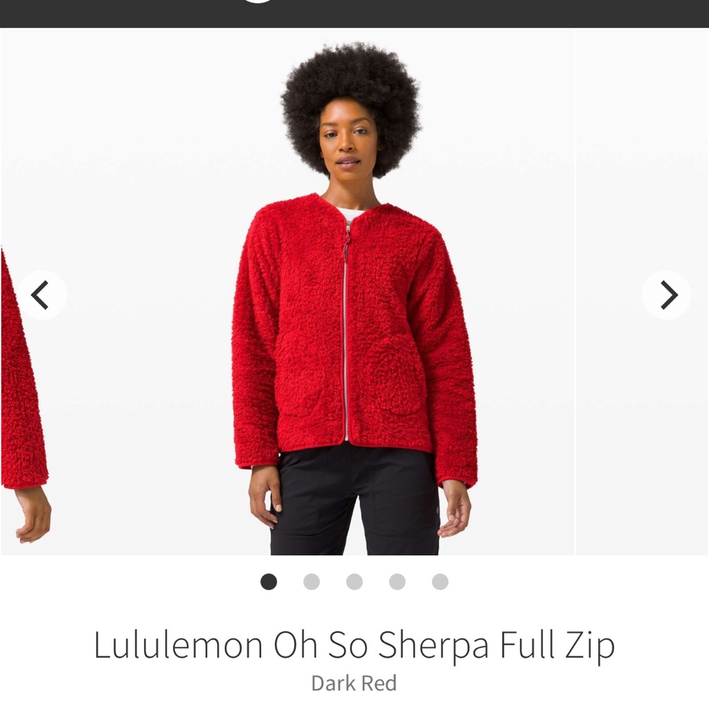 Lululemon Oh So Sherpa Full Zip - Dark Red